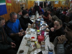 Dinner in Tengboche (I'm at the far end discussing my options)